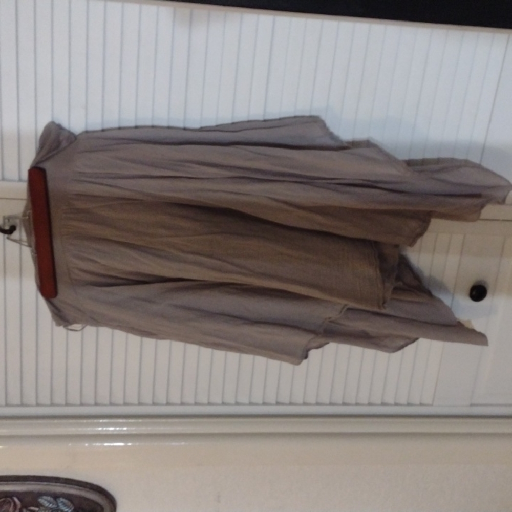 Tan Asymmetrical lightweight skirt